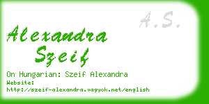 alexandra szeif business card